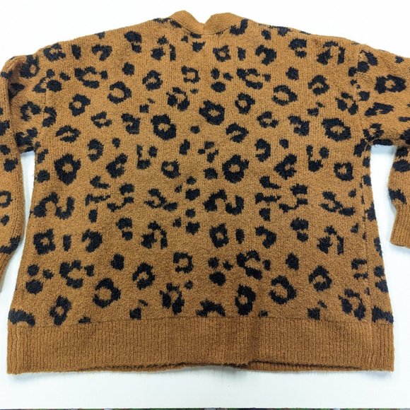 Girls Sz 10/12 Old Navy Leopard print cardigan EUC - Picture 3 of 5